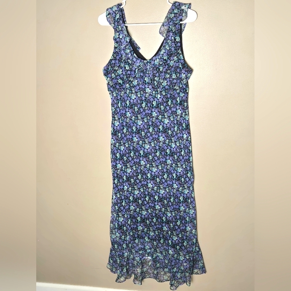 Vintage Y2K Just In Thyme Floral Boho Cottagecore Fairycore Maxi Dress,‎ 18P